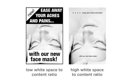 White space to content ratio example